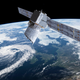 Depiction of Aeolus satellite.